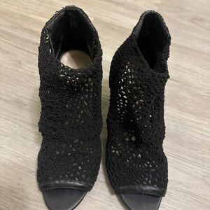 Jessica Simpson Block Heel Crochet Boot